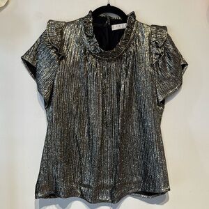 Hunter bell Black and gold shimmer top size LARGE